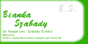 bianka szabady business card